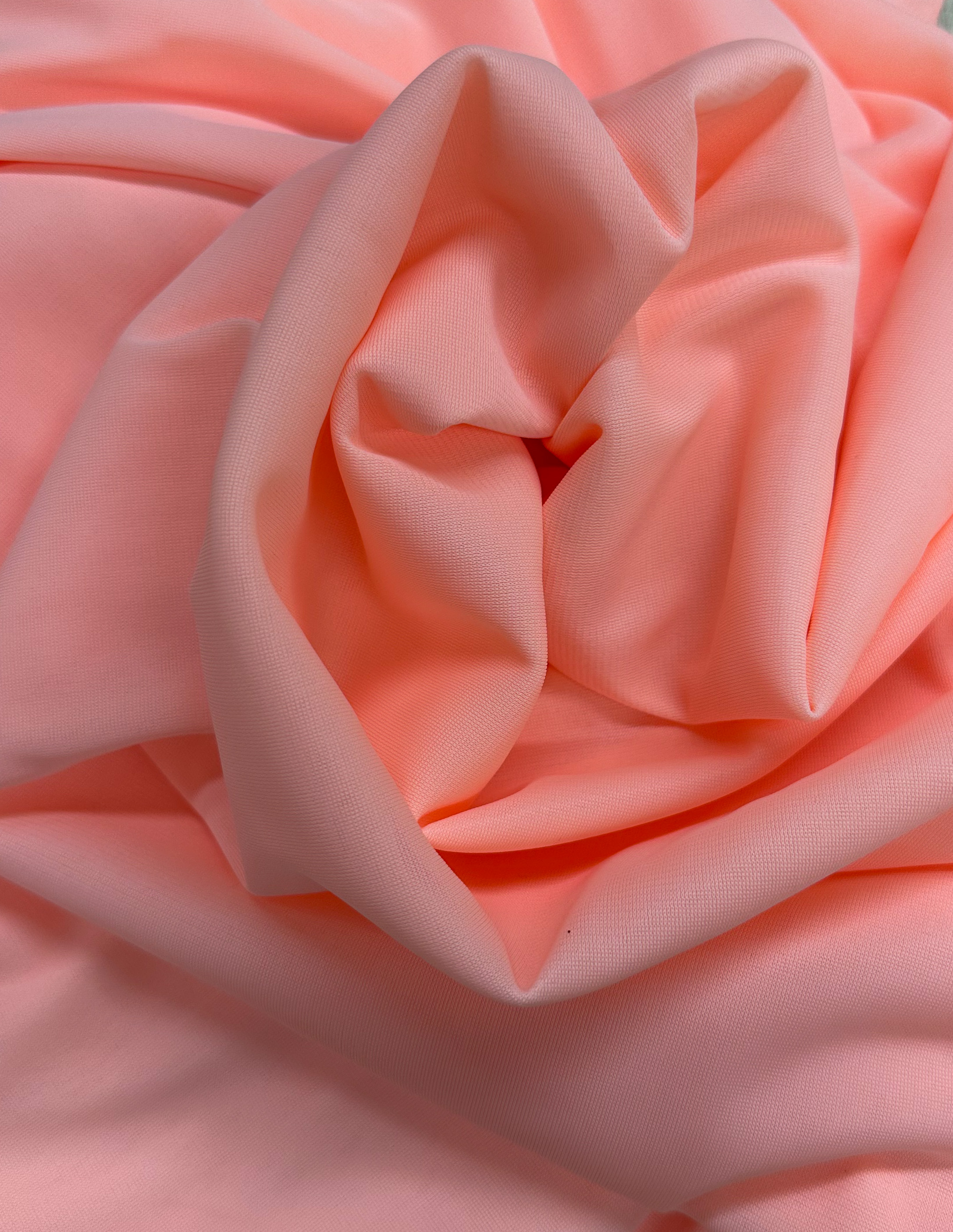 Peach Polyester Tricot Fabric