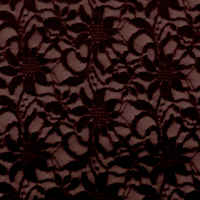 Rosewood Flowers All Over Stretch Lace Fabric