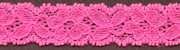 Bright Electric Pink 3/4" Stretch Lace