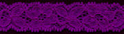 Very Dark Fuchsia 3/4" Stretch Lace