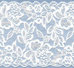 White 5 1/2 inch wide stretch lace trim