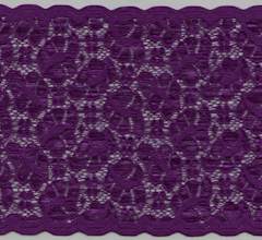 Radiant Violet 5 3/4 inch wide stretch lace trim