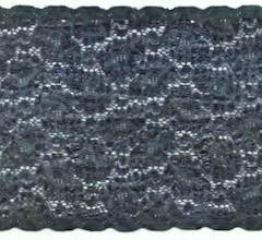 Blue Green Sea 6 inch wide printed stretch lace trim