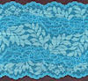 Turquoise and White Stretch Lace Trim