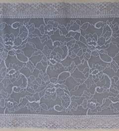 Pearl Gray 8 3/4" inch wide stretch lace trim